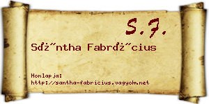 Sántha Fabrícius névjegykártya